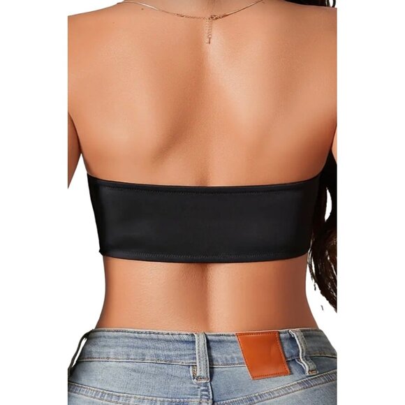 Front Closure Strapless Black Bra * 38C * **Sissy*Cosplay*Femboy*Drag*New - Picture 2 of 6